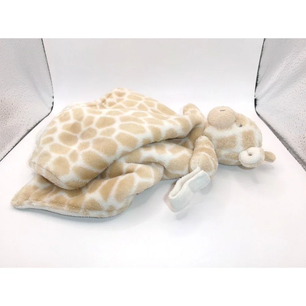Carter's Giraffe Security Blanket Baby Lovey Plush w Pacifier Strap Lovie 14x14